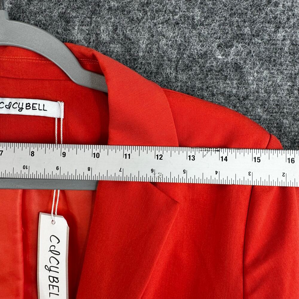 Cicy Bell Women's Tailored Blazer Jacket Orange Red Size Medium - Picture 6 of 9
